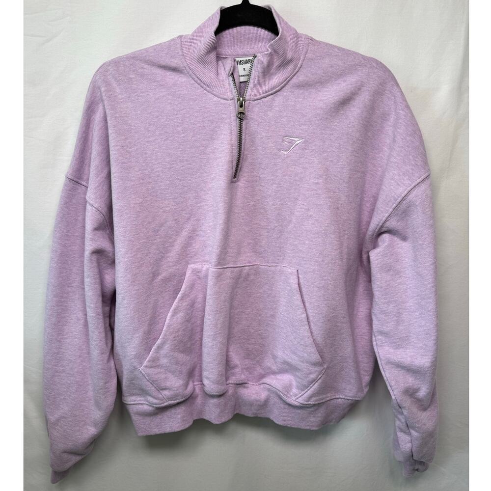 Gymshark Rest Day Sweats 1/2 Zip Pullover, Lavender, Size Small